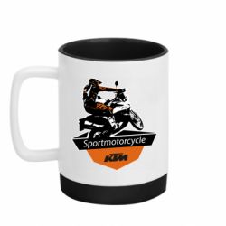 Кухоль кольоровий з силіконовим дном 320ml KTM Sportmotorcycle Art - FATLINE Кухоль кольоровий з силіконовим дном 320ml KTM Sportmotorcycle Art