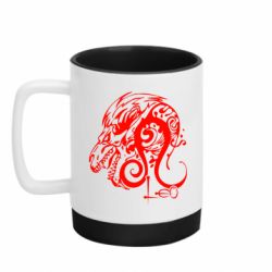 Кружка цветная с силиконовым дном 320ml Leo (Лев) - FATLINE Кружка цветная с силиконовым дном 320ml Leo (Лев)