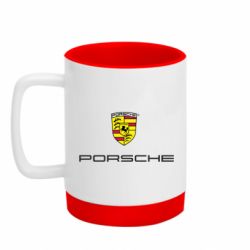 Кружка цветная с силиконовым дном 320ml Porsche