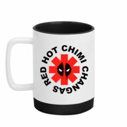 Кухоль кольоровий з силіконовим дном 320ml Red Hot Chimi Changas - FATLINE Кухоль кольоровий з силіконовим дном 320ml Red Hot Chimi Changas