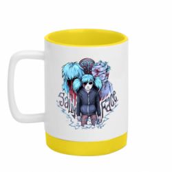 Кухоль кольоровий з силіконовим дном 320ml SallyFace - FATLINE Кухоль кольоровий з силіконовим дном 320ml SallyFace