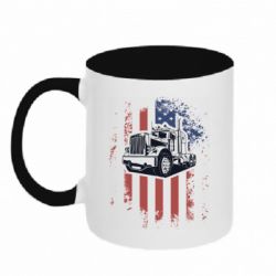 Кружка двухцветная 320ml American Truck - FATLINE Кружка двухцветная 320ml American Truck