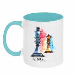 Кружка двухцветная 320ml King chess - FATLINE Кружка двухцветная 320ml King chess