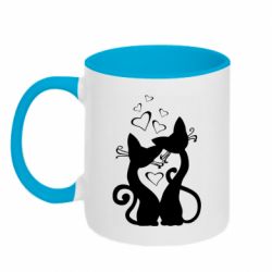 Кружка двоколірна 320ml Обійми