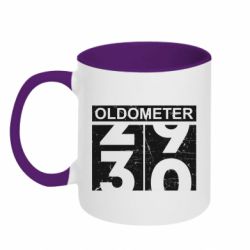 Кружка двухцветная 320ml Олдометр 30 лет - FATLINE Кружка двухцветная 320ml Олдометр 30 лет