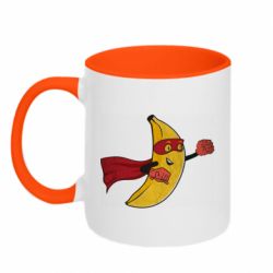 Кружка двухцветная 320ml Супер банан - FATLINE Кружка двухцветная 320ml Супер банан