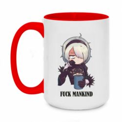 Кружка двухцветная 420ml Nier. Fuck Mankind - FATLINE Кружка двухцветная 420ml Nier. Fuck Mankind