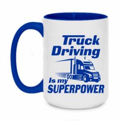 Кружка двухцветная 420ml Truck Driving Is My Superpower - FATLINE Кружка двухцветная 420ml Truck Driving Is My Superpower