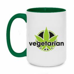 Кружка двухцветная 420ml Vegetarian hemp - FATLINE Кружка двухцветная 420ml Vegetarian hemp