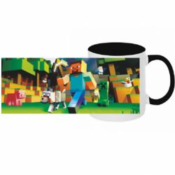 Кружка двоколірна з повною запечаткою Minecraft