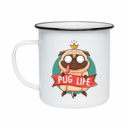 Кружка эмалированная Мопс король - FATLINE Кружка эмалированная Мопс король