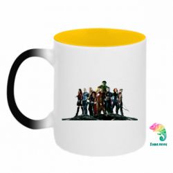 Кружка-хамелеон двухцветная Avengers on the rock - FATLINE Кружка-хамелеон двухцветная Avengers on the rock