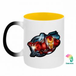 Кружка-хамелеон двухцветная Iron Man and Avengers - FATLINE Кружка-хамелеон двухцветная Iron Man and Avengers