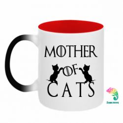 Кружка-хамелеон двухцветная Mother of cats1 - FATLINE Кружка-хамелеон двухцветная Mother of cats1