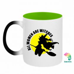 Кружка-хамелеон двухцветная Все женщины - ведьмы - FATLINE Кружка-хамелеон двухцветная Все женщины - ведьмы