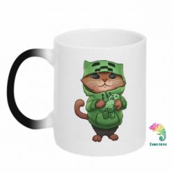 Кружка-хамелеон Кот Майнкрафт - FATLINE Кружка-хамелеон Кот Майнкрафт