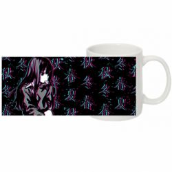 Кухоль з повною запечаткою Anime Girl Glitch