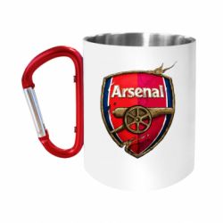 Кружка с ручкой "карабин" Arsenal Art Logo - FATLINE Кружка с ручкой "карабин" Arsenal Art Logo