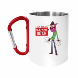 Кружка с ручкой "карабин" I am yours nightmare BITCH - FATLINE Кружка с ручкой "карабин" I am yours nightmare BITCH