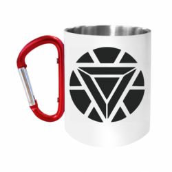 Кружка с ручкой "карабин" Iron Man Heart - FATLINE Кружка с ручкой "карабин" Iron Man Heart