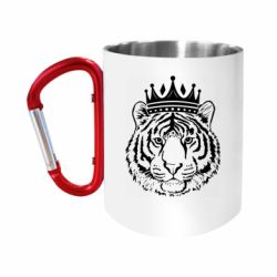 Кружка с ручкой "карабин" Папа-Тигр