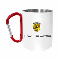 Кружка с ручкой "карабин" Porsche