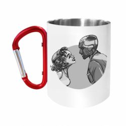 Кружка с ручкой "карабин" Retro Wanda and Vision - FATLINE Кружка с ручкой "карабин" Retro Wanda and Vision