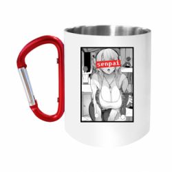 Кружка с ручкой "карабин" Senpai anime girl manga - FATLINE Кружка с ручкой "карабин" Senpai anime girl manga