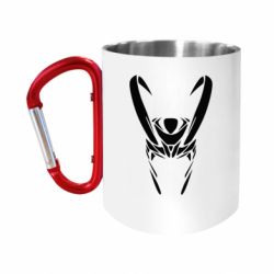 Кружка с ручкой "карабин" Шлем Локи - FATLINE Кружка с ручкой "карабин" Шлем Локи