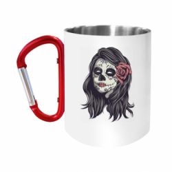 Кружка с ручкой "карабин" Sugar girl with a rose - FATLINE Кружка с ручкой "карабин" Sugar girl with a rose