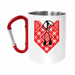 Кружка с ручкой "карабин" Вишиванка з зав'язкою - FATLINE Кружка с ручкой "карабин" Вишиванка з зав'язкою