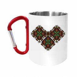 Кружка с ручкой "карабин" Вышиванка дубок - FATLINE Кружка с ручкой "карабин" Вышиванка дубок