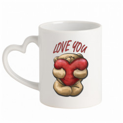 Кружки с ручкой в виде сердца