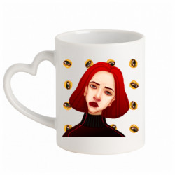 Кружки с ручкой в виде сердца