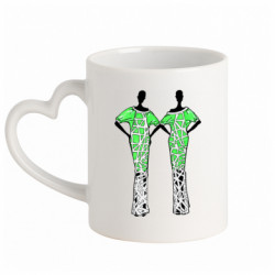 Кружки с ручкой в виде сердца