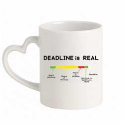 Кружка с ручкой в виде сердца Deadline - FATLINE Кружка с ручкой в виде сердца Deadline