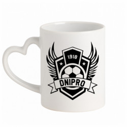 Кружка з ручкою у вигляді серця Dnipro
