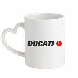 Кружка с ручкой в виде сердца Ducati