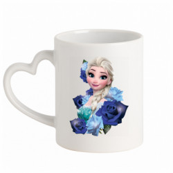 Кружка с ручкой в виде сердца Elsa and roses - FATLINE Кружка с ручкой в виде сердца Elsa and roses