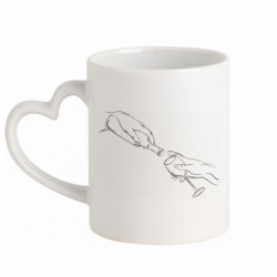 Кружки с ручкой в виде сердца