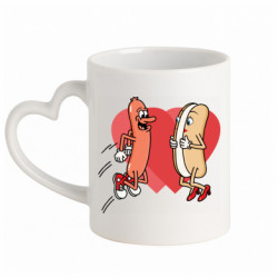 Кружки с ручкой в виде сердца