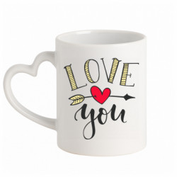 Кружки с ручкой в виде сердца