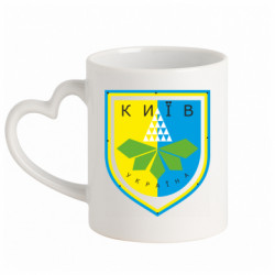 Кружка с ручкой в виде сердца Киев - Украина - FATLINE Кружка с ручкой в виде сердца Киев - Украина