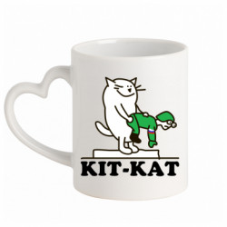 Кружки с ручкой в виде сердца - FATLINE