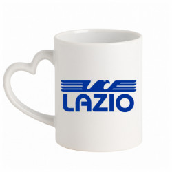 Кружка з ручкою у вигляді серця Lazio Logo And Eagle