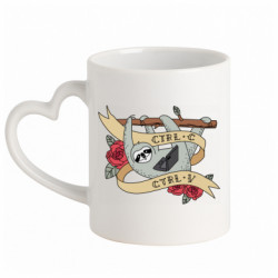 Кружки с ручкой в виде сердца