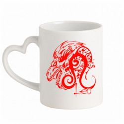 Кружки с ручкой в виде сердца