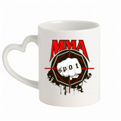 Кружка з ручкою у вигляді серця MMA Spot - FATLINE Кружка з ручкою у вигляді серця MMA Spot