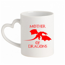Кружка с ручкой в виде сердца Mother Of Dragons - FATLINE Кружка с ручкой в виде сердца Mother Of Dragons