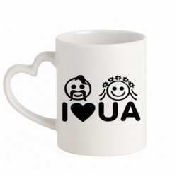 Кружки з ручкою у вигляді серця